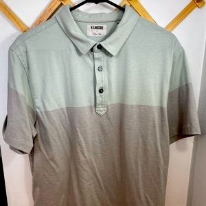 Linksoul golf polo. Blue and mint. Size large.